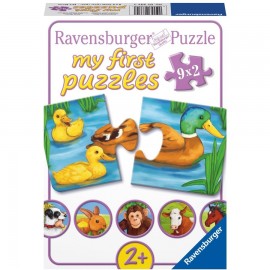 Puzzle cu 2 piese animale adorabile